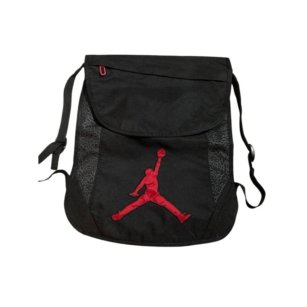 Air Jordan Brand Cinch Gym Sack Red & Black Jumpman backpack